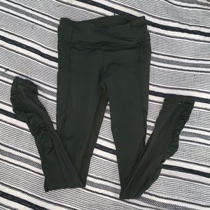 Army Green 7/8 Length Lululemon Leggings Size 2